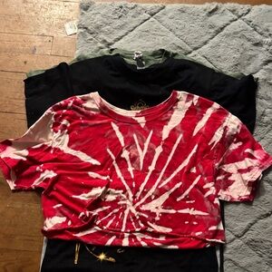 Vibrant Red Tie-Dye Shirt